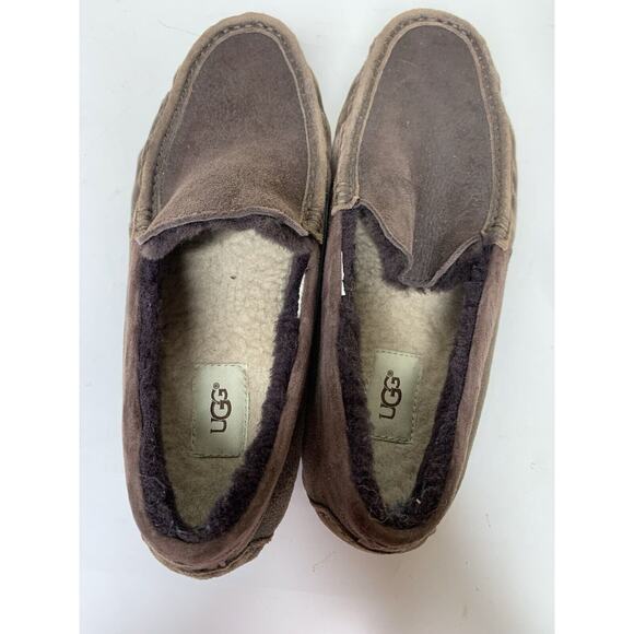 UGG Henrick Mens 9 Driving Loafer Slip On Shoes Dark Brown Suede Leather - Picture 7 of 11